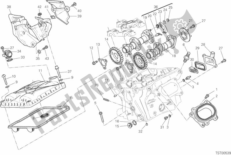 Todas las partes para Culata Vertical - Sincronización de Ducati Superbike 1299 ABS 2017